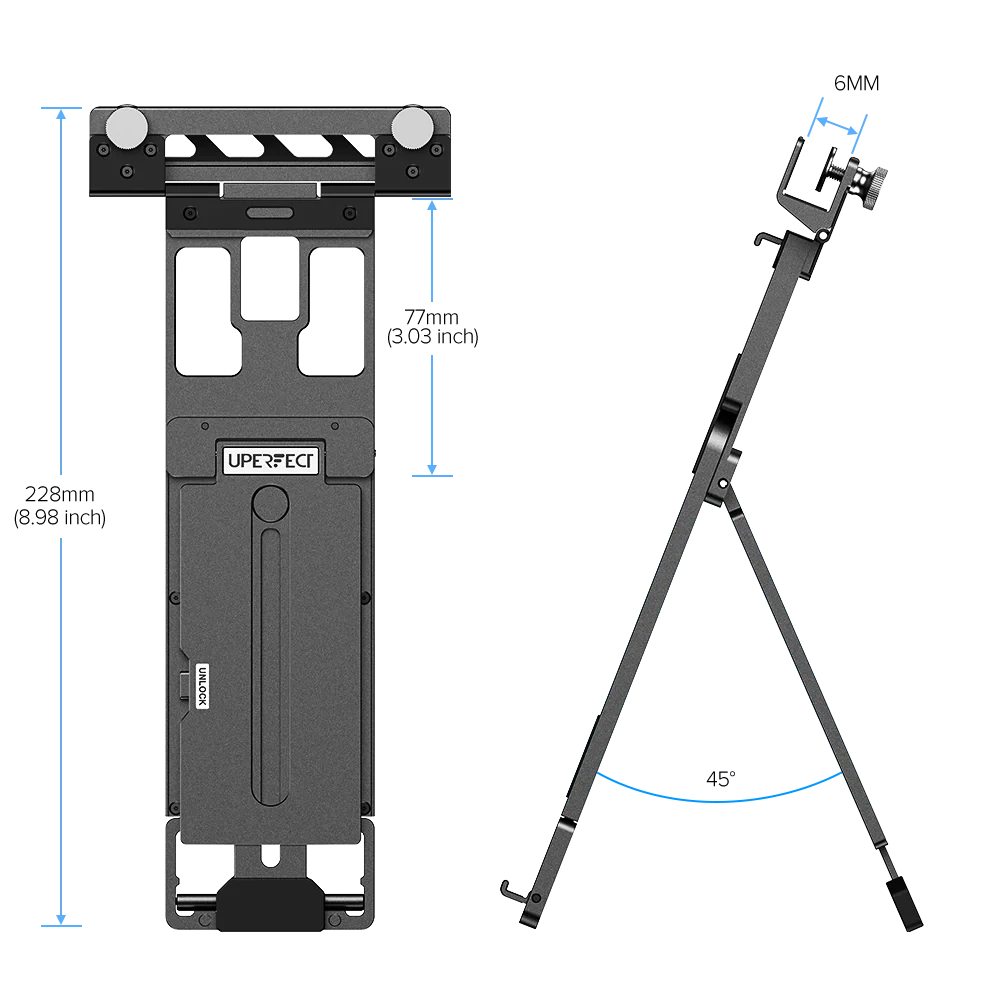 UStand Air S1 - Floating Stacked Portable Monitor Stand for Flexible Dual-Screen Setup