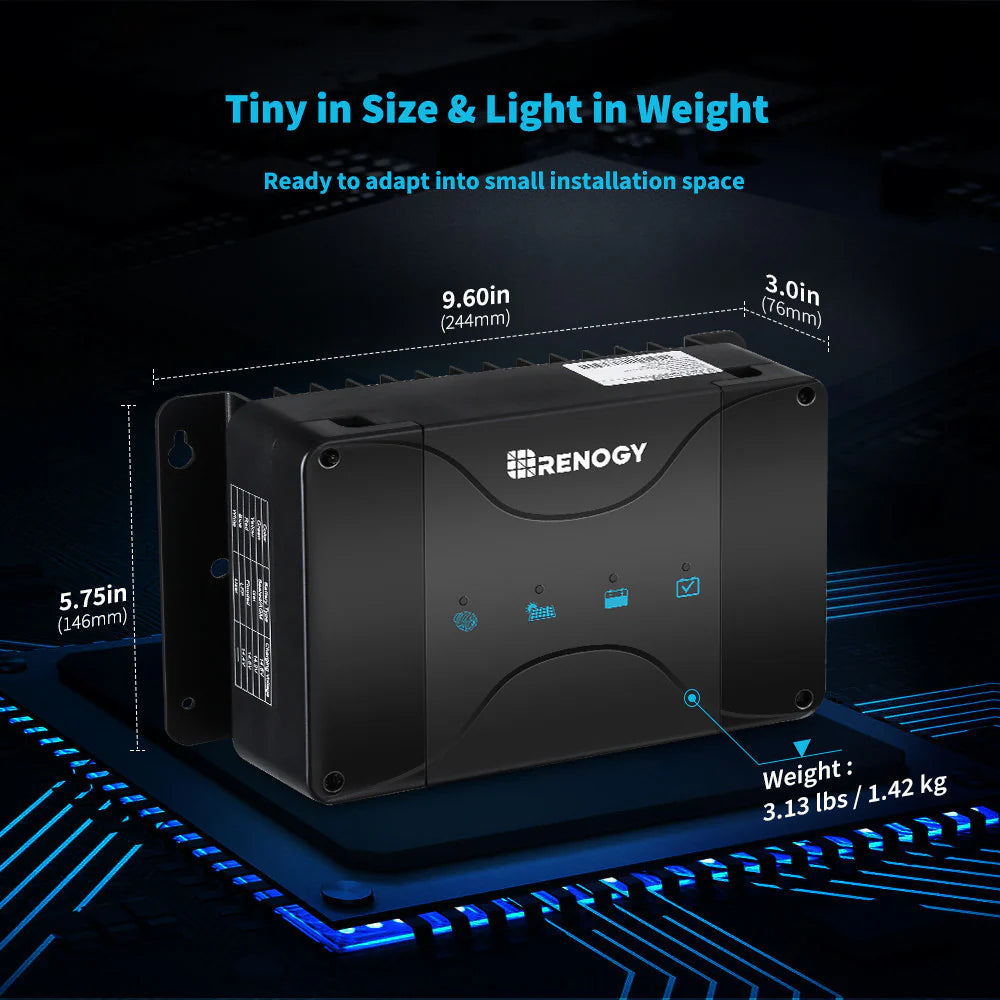 DCC30S 12V 30A Dual Input DC to DC Battery Charger with MPPT W/ Renogy ONE M1