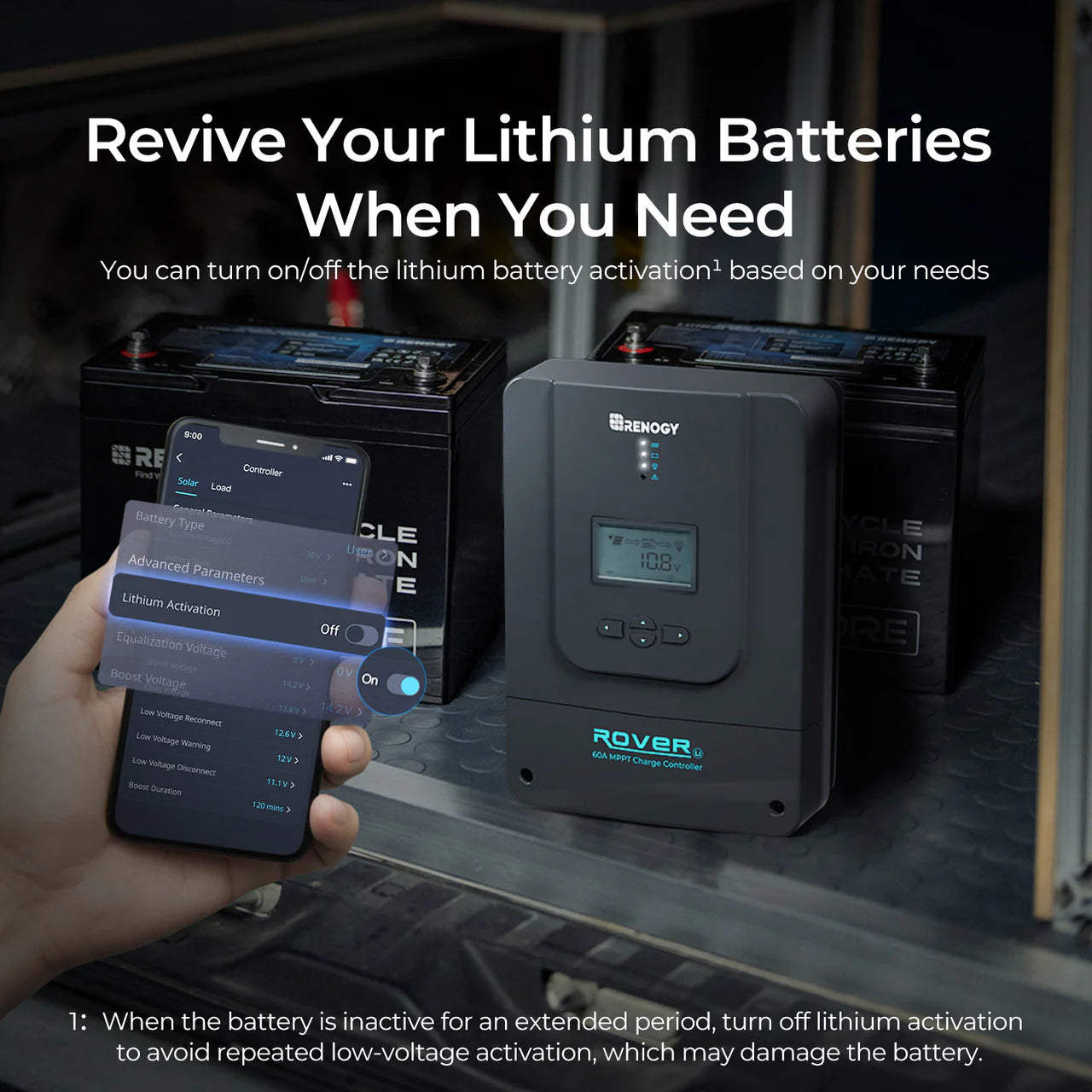 Rover Li 60A 12/24/36/48V MPPT Solar Charge Controller