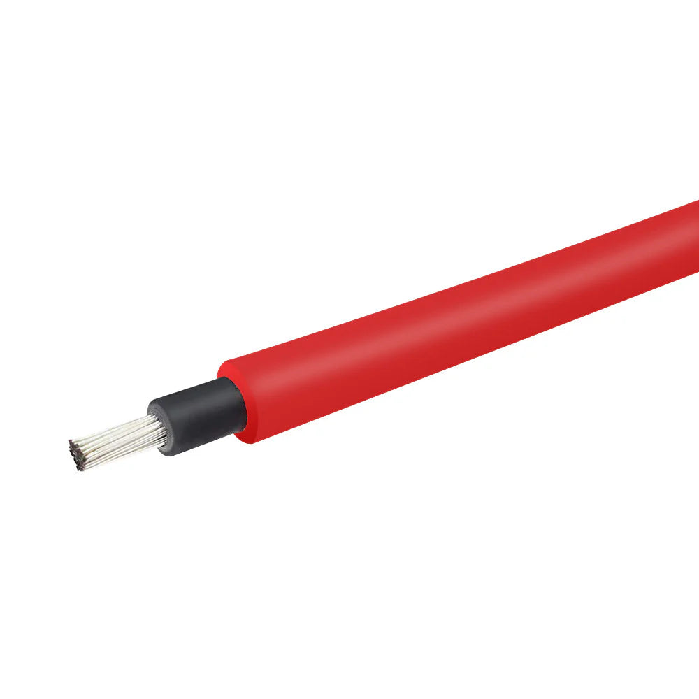 High-Quality Solar Extension Cables with PV Connectors - Red and Black Pair