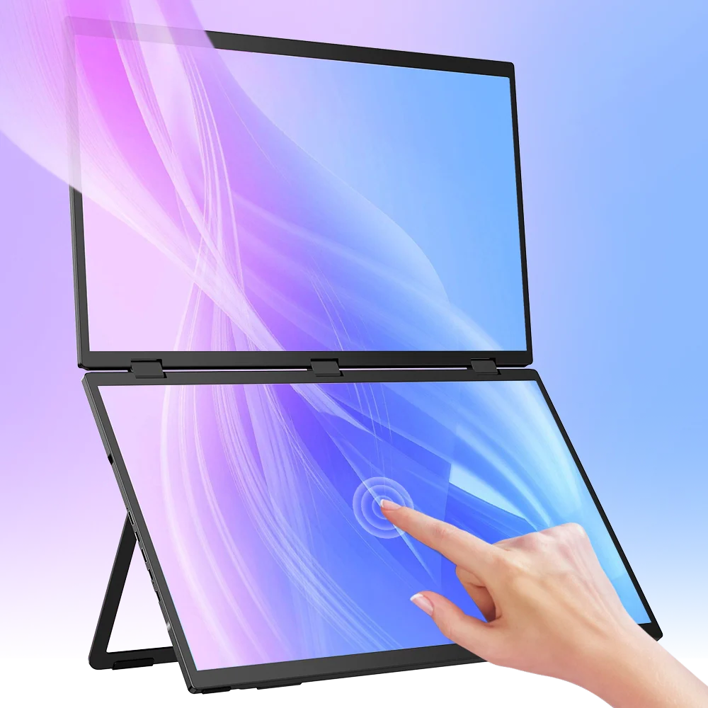 UStation Δ  Delta Max - Stacked Monitor Laptop Touch Dual Screen Folding 18 Inch