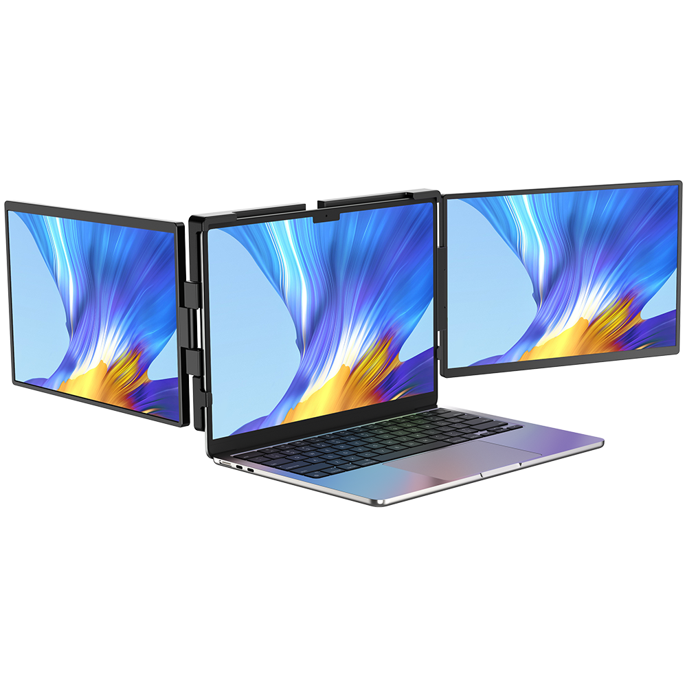 UStation Z 14 - Tri Screen Laptop Monitor Extender Triple Display Portable Workstation