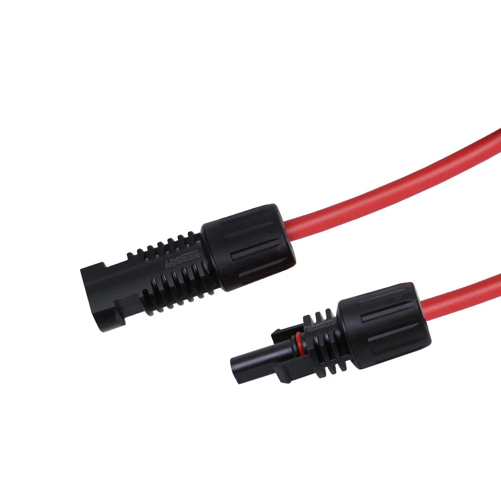 High-Quality Solar Extension Cables with PV Connectors - Red and Black Pair