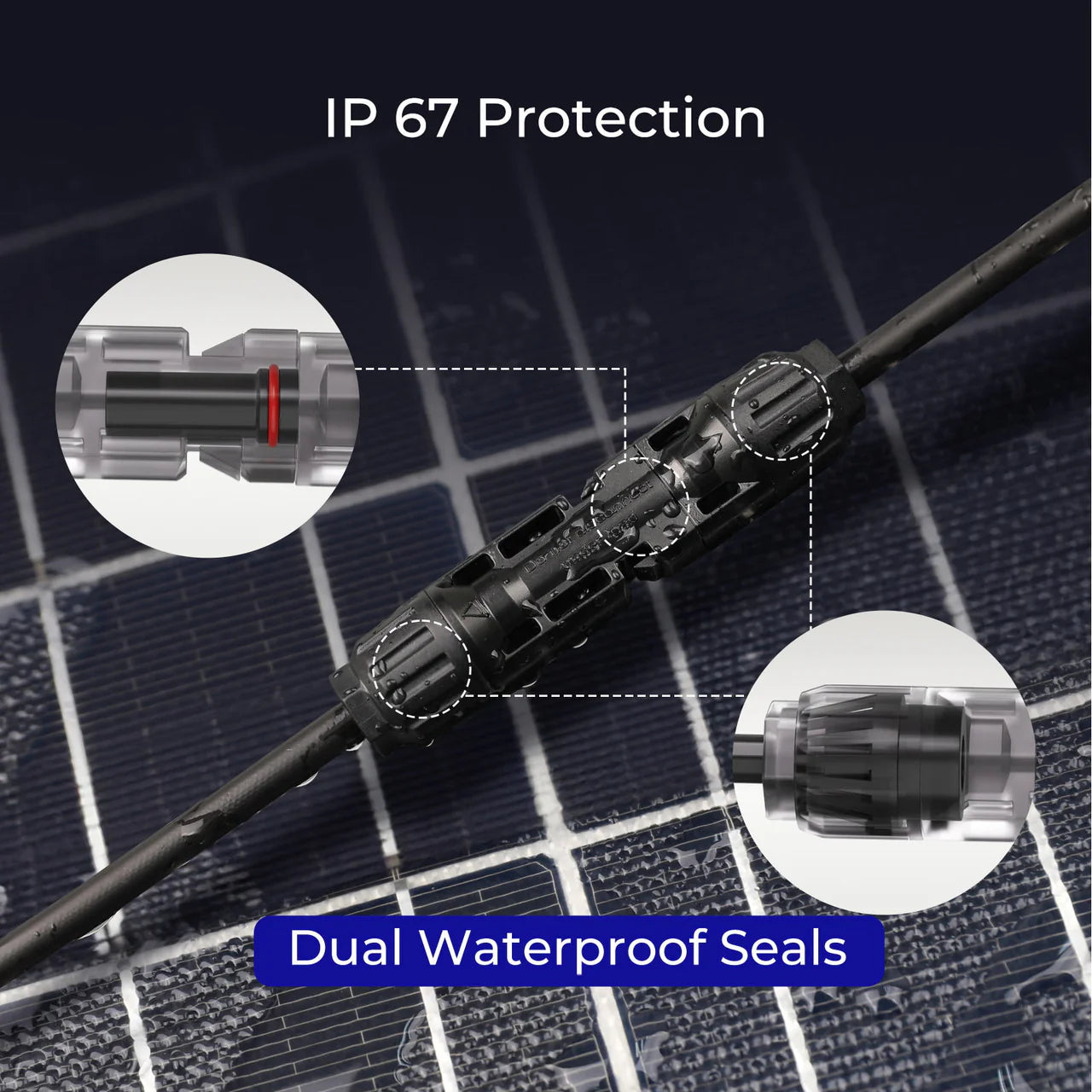 High-Performance Solar Connectors Y Branch Parallel Adapter Cable - MMF & FFM Pair